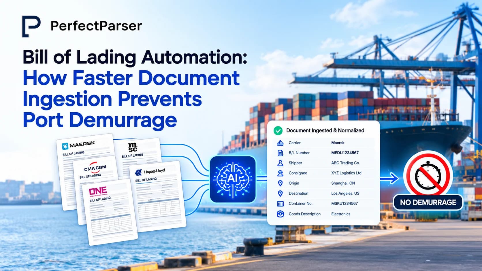 Bill of Lading Automation: How Faster Document Ingestion Prevents Port Demurrage