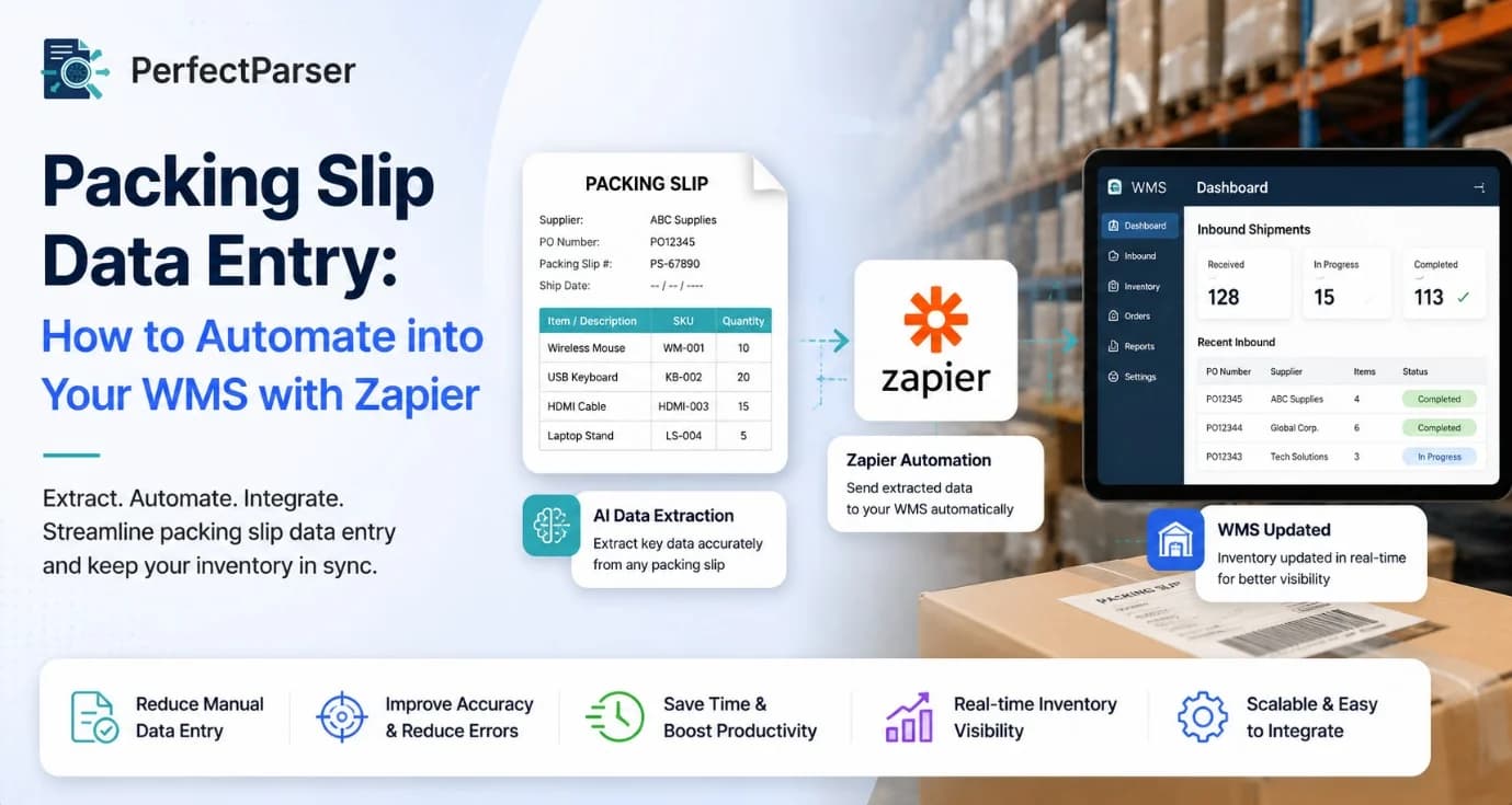 Packing Slip Data Entry: How to Automate into Your WMS with Zapier
