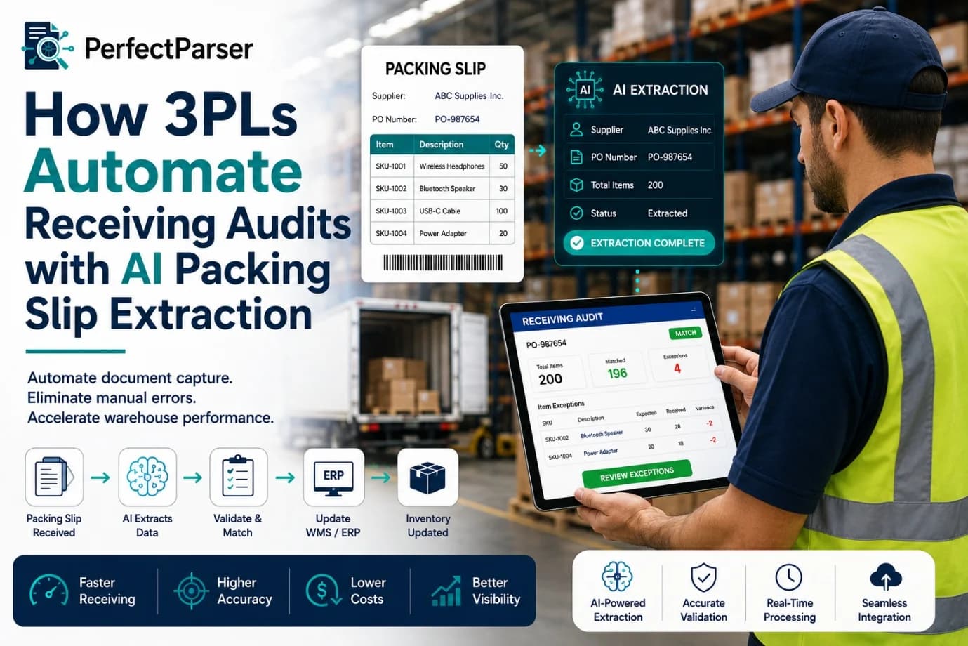 How 3PLs Automate Receiving Audits with AI Packing Slip Extraction