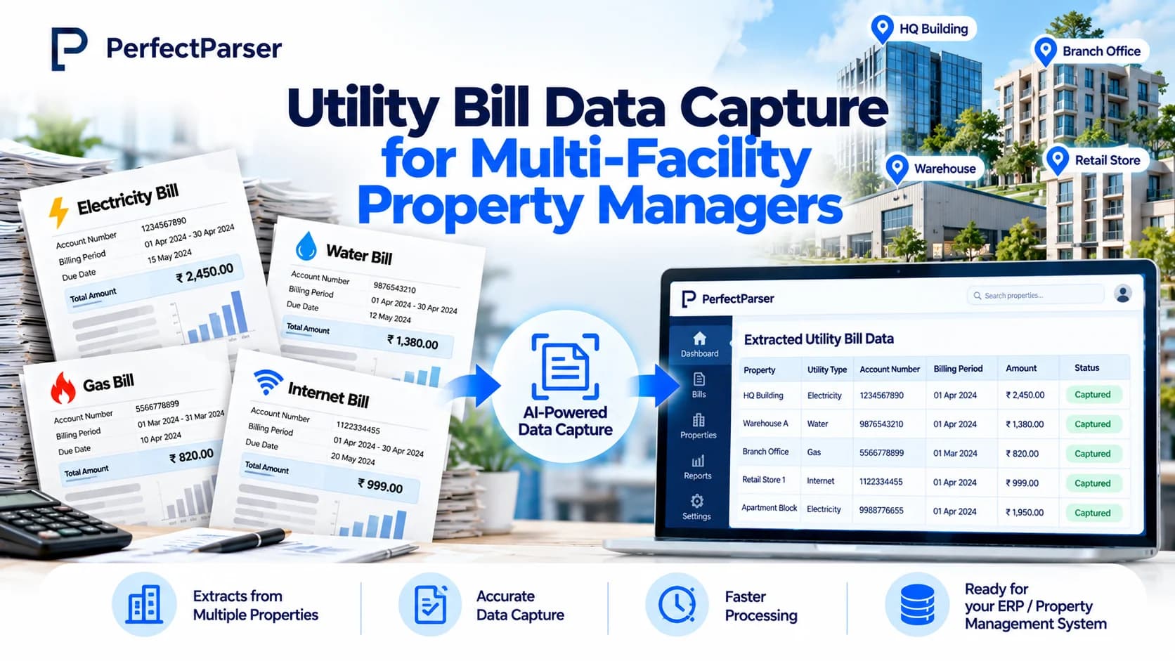 Utility Bill Data Capture for Multi-Facility Property Managers