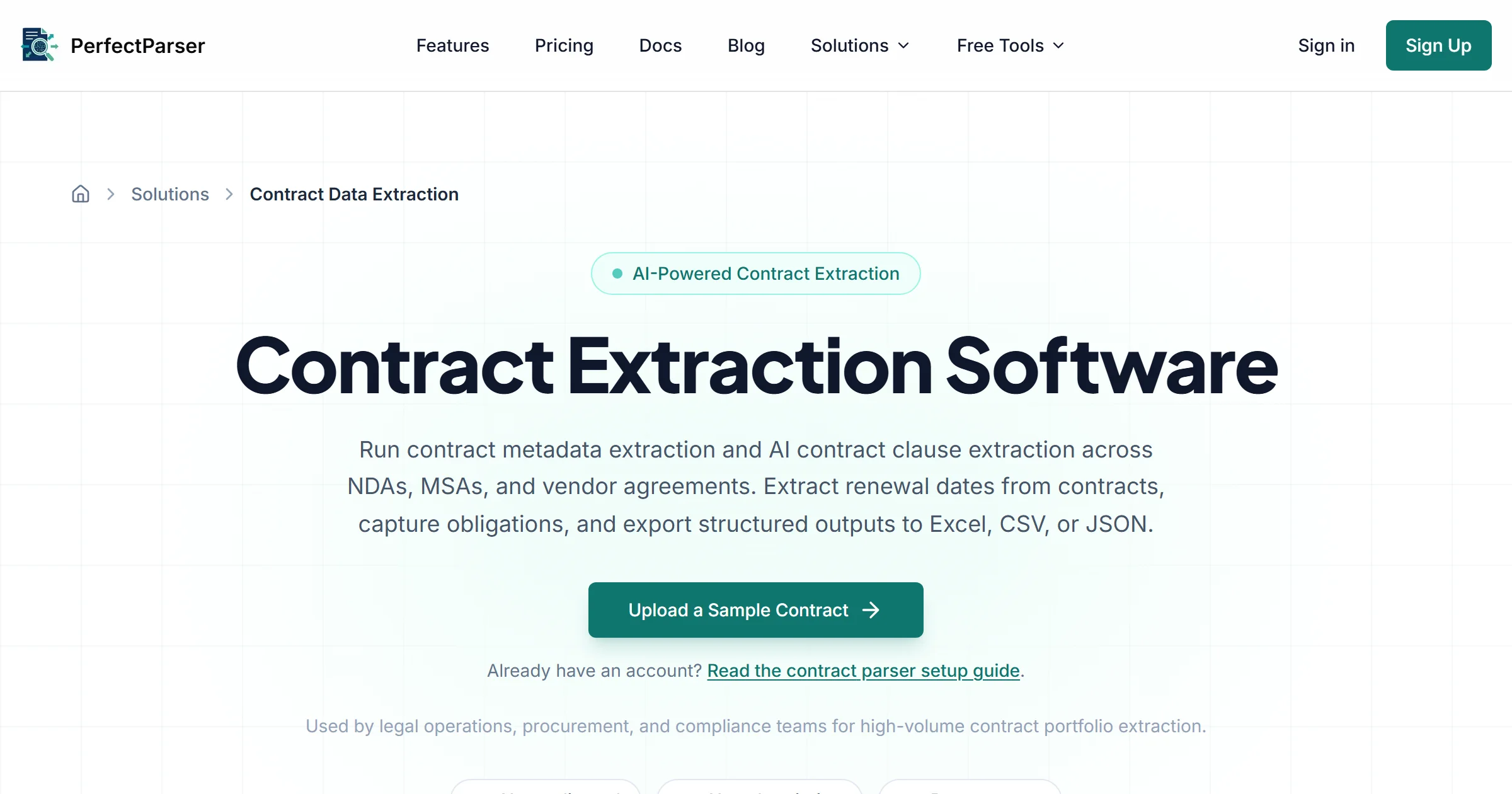 Contract Data Extraction | PerfectParser